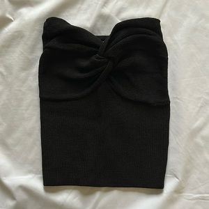 DISSH strapless knot knitted top